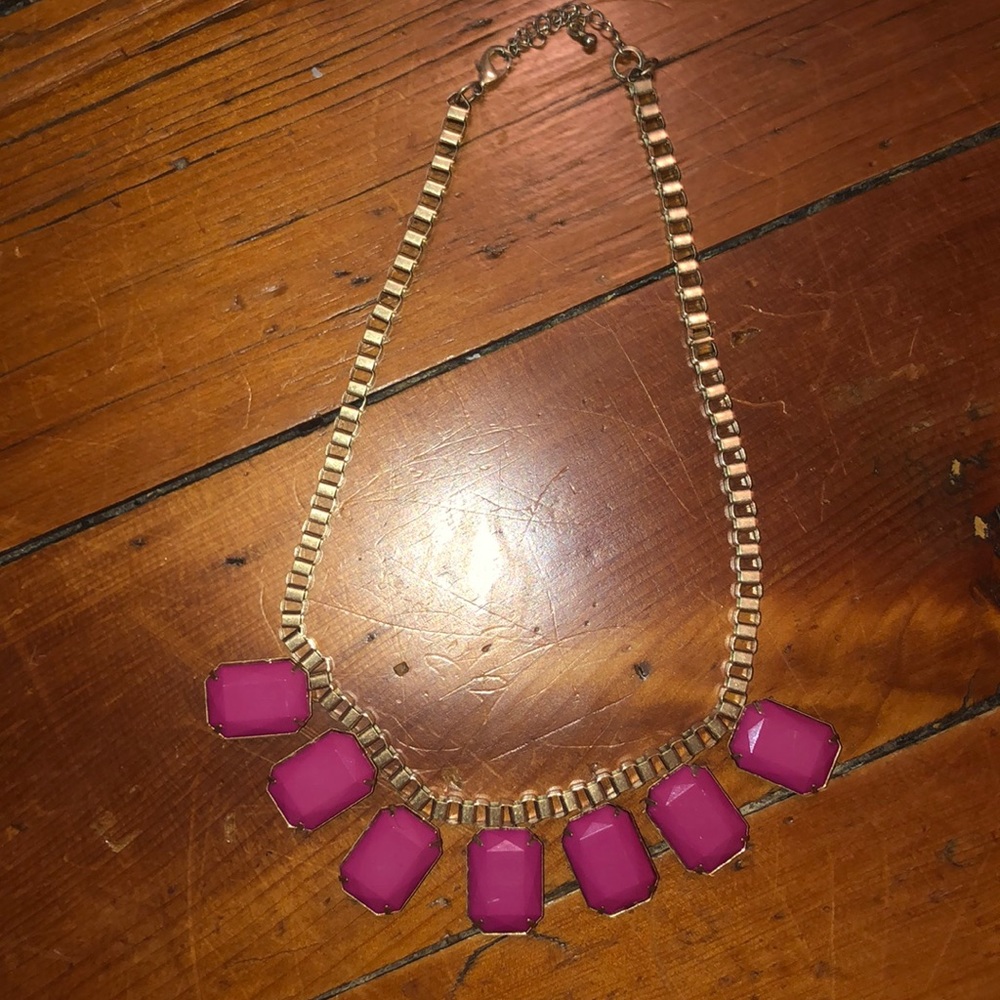 Pink Stone Statement Necklace